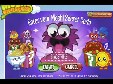 Codes for moshi monsters